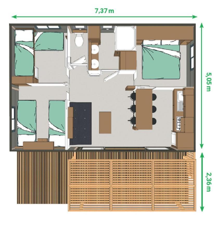 Camping 3 Etoiles - Piscine Chauffee - Vue Montagne 생지롱 외부 사진